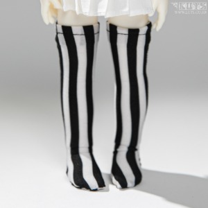 娃娃饰品 HDF Length Stripe Stocking Black