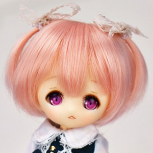 娃娃眼珠 Parabox Ribbon Bob Cut Light Pink