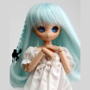 娃娃眼珠 Parabox point tail long hair blue